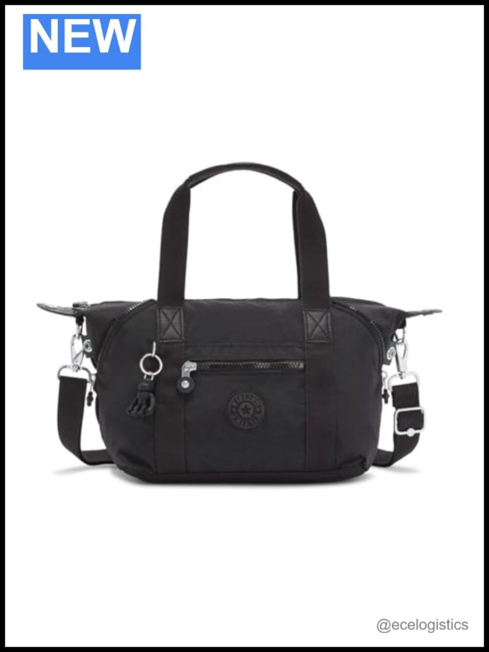 Nylon Satchel Handbag Zipper Closure Shoulder Bag